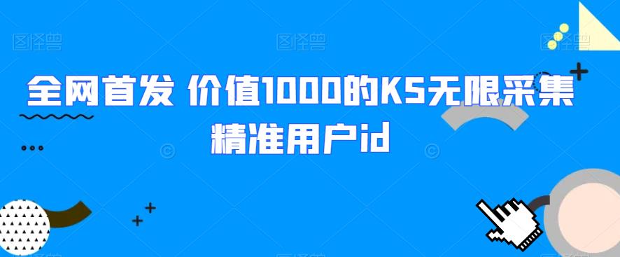 全网首发 价值1000的KS无限采集精准用户id网赚项目-副业赚钱-互联网创业-资源整合创联技术服务